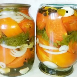 Помидоры дольками с чесноком на зиму