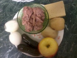 Салат Египетская пирамида - шаг 1 Салат Египетская пирамида - шаг 1