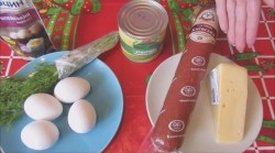 Салат с копченой колбасой и кукурузой - шаг 1 Салат с копченой колбасой и кукурузой - шаг 1