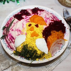 Сельдь под шубой Петух