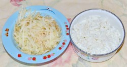 Шапка Мономаха салат классический с гранатом и курицей - шаг 2