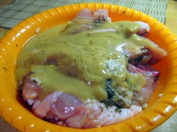 Шашлык с горчицей из курицы сочный на мангале - шаг 7