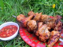 Шашлык с горчицей из курицы сочный на мангале - шаг 11