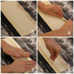 Сладкая выпечка из слоеного дрожжевого теста - шаг 3 Сладкая выпечка из слоеного дрожжевого теста - шаг 3