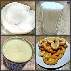 Торт из слоеного печенья без выпечки - шаг 1 Торт из слоеного печенья без выпечки - шаг 1