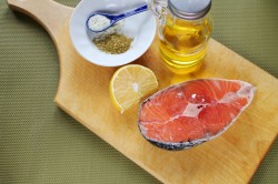 Стейк форели в духовке в фольге - шаг 1 Стейк форели в духовке в фольге - шаг 1