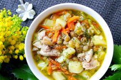 Суп из зеленой чечевицы с курицей - шаг 12 Суп из зеленой чечевицы с курицей - шаг 12