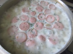 Сырный суп с колбасой и плавленным сыром - шаг 10