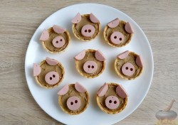 Тарталетки с паштетом милые свинки - шаг 5