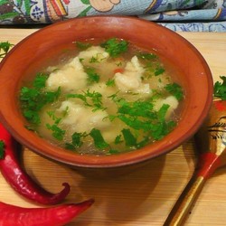 Простой суп с галушками