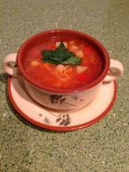 Томатный суп с овощами и макаронами в мультиварке - шаг 8 Томатный суп с овощами и макаронами в мультиварке - шаг 8