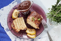 Торт банан печенье сгущенка без выпечки - шаг 9