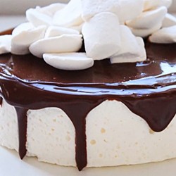 Торт Птичье молоко в шоколадно-сливочной глазури на агаре