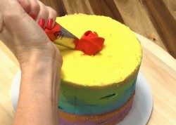 Торт Радужная Роза - шаг 10