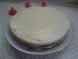 торт бисквитный с мастикой Розовая мечта  - шаг 9