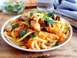 Удон со свининой и овощами в соусе терияки - шаг 11 Удон со свининой и овощами в соусе терияки - шаг 11