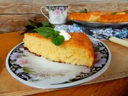 Воздушный манник на кефире без муки в духовке - шаг 8 Воздушный манник на кефире без муки в духовке - шаг 8