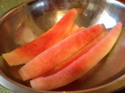 Варенье из арбузных корок с лимоном - шаг 2 Варенье из арбузных корок с лимоном - шаг 2