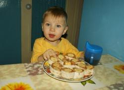 Рулет с бананом Весёлая обезьянка - шаг 3