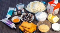 Яркий творожный торт из печенья без выпечки - шаг 1