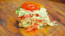 Закусочный торт из кабачков с помидорами и зеленью - шаг 25