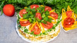 Закусочный торт из кабачков с помидорами и зеленью - шаг 26