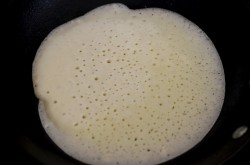 Заварные блины с дырочками на кипятке и молоке - шаг 6 Заварные блины с дырочками на кипятке и молоке - шаг 6