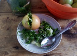 Зеленые помидоры по армянски на зиму - шаг 4