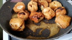 Китайский десерт - бананы в карамели с кунжутом - шаг 5