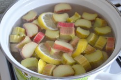 Компот из ревеня с имбирем и лимоном - шаг 6