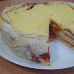 Многослойная домашняя пицца