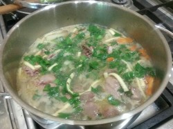 Суп с куриной печенью - шаг 9 Суп с куриной печенью - шаг 9