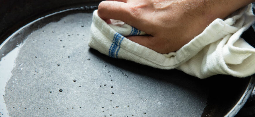 Удалить нагар на сковородке из тефлона