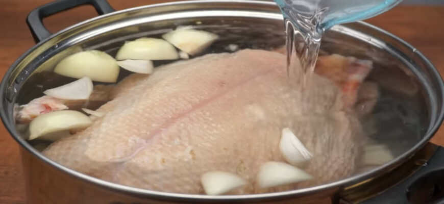 Сколько варить гуся перед копчением?